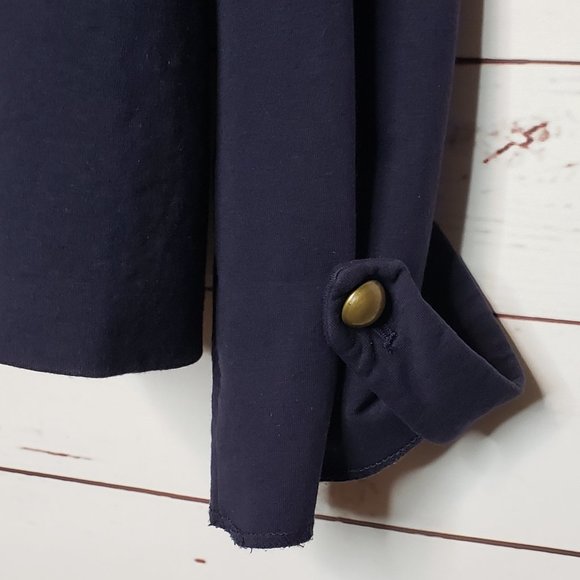 Lane Bryant Navy Blue Military Knit Blazer/Jacket - Picture 4 of 11